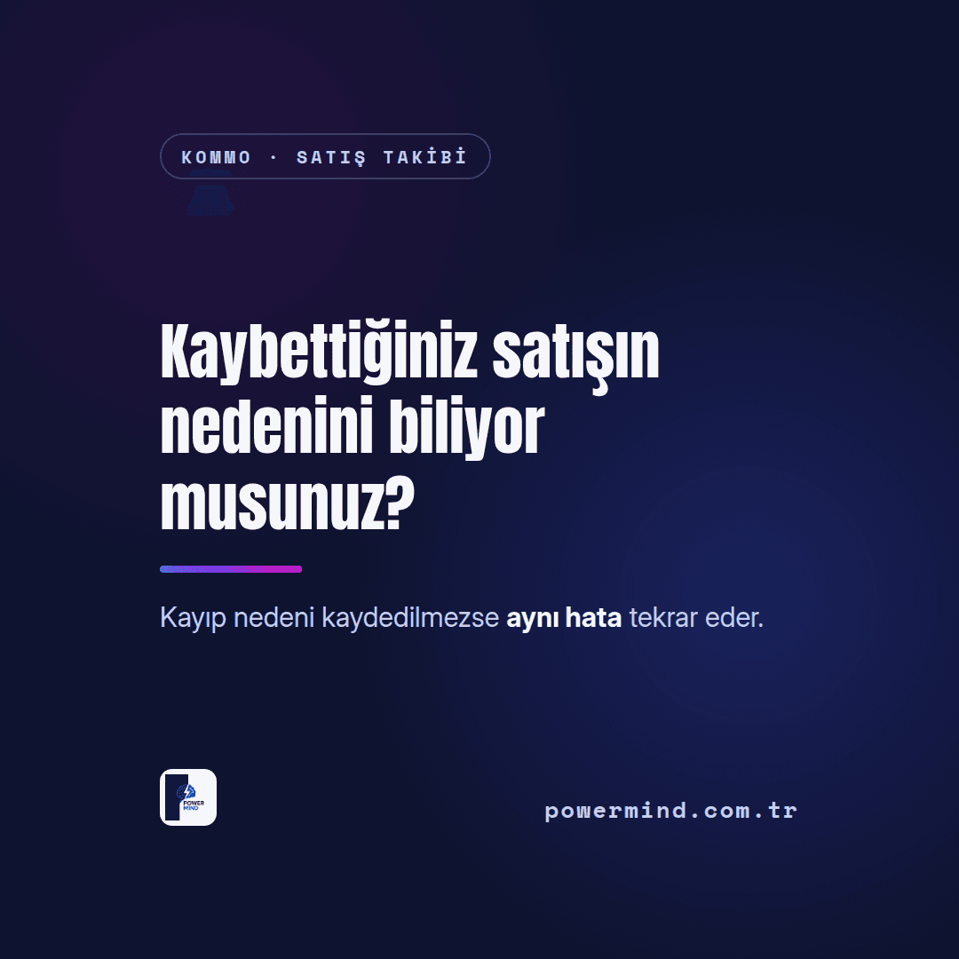 Kaybettiğiniz Satışın Nedenini Biliyor musunuz? Kommo'da Kayıp Nedeni Takibi